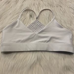 White athletic bra top